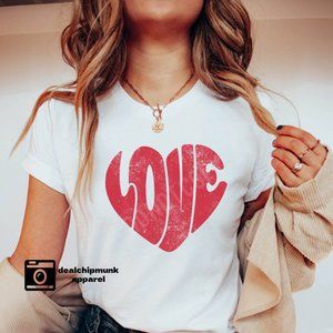 Valentine Love Heart Custom T Shirt